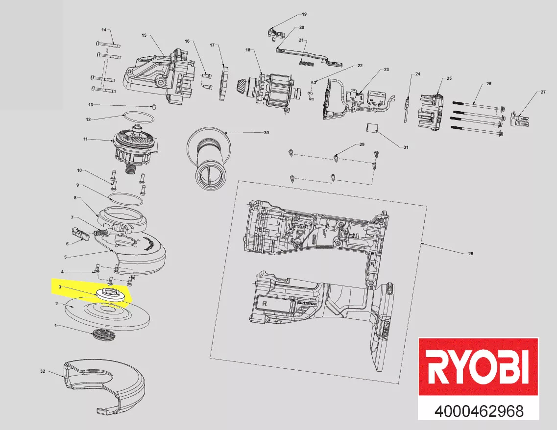 flasque de serrage accessoires réf. 5131041174 Ryobi
